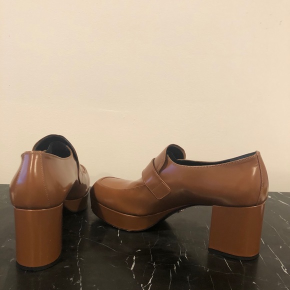 Prada Leather Buckle Block Heels - Picture 3 of 10